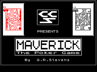 Poker title screen for ZX Spectrum
